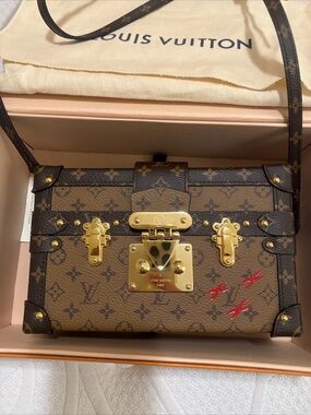 Louis Vuitton Brown Monogram Trunk Crossbody Petite Malle